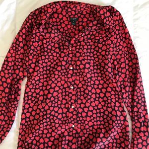 Jcrew button up silk blouse